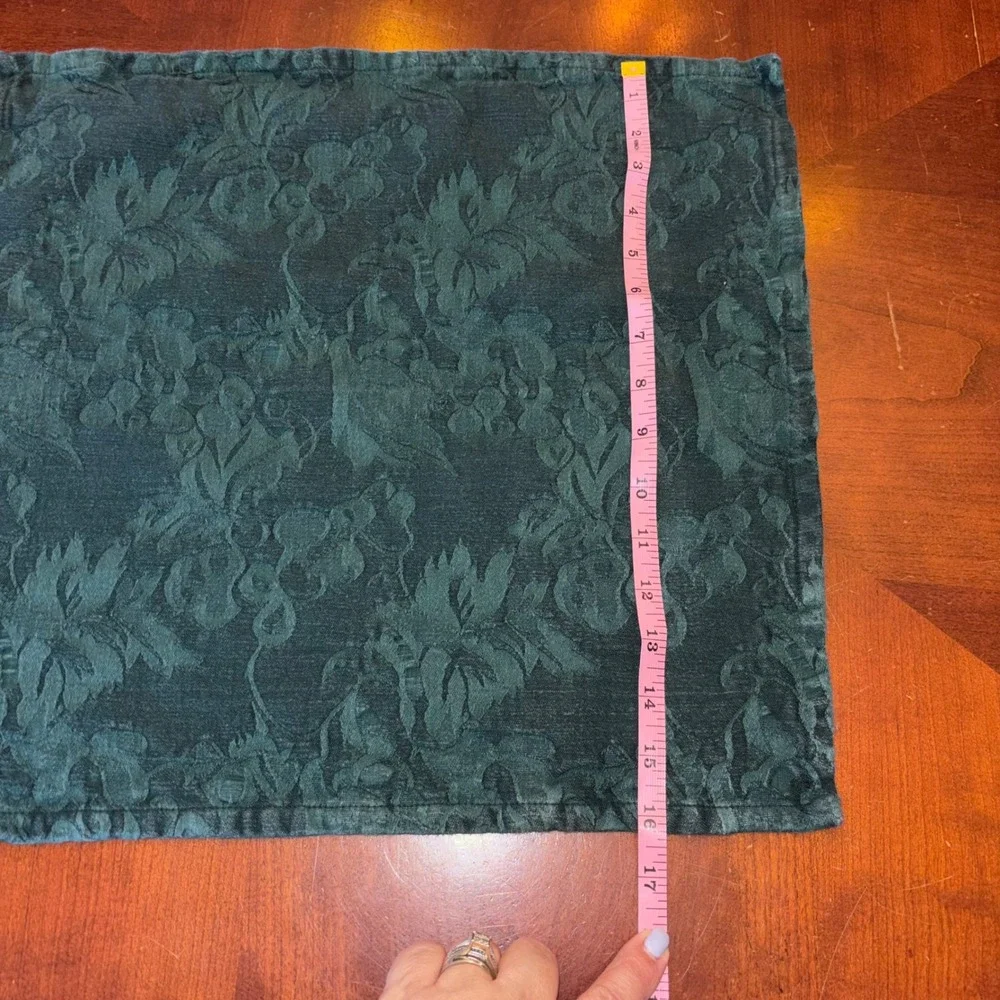 Crate & Barrel | Vintage | Jacquard Floral Damask Cloth Napkins Set of‎ 8 17x17